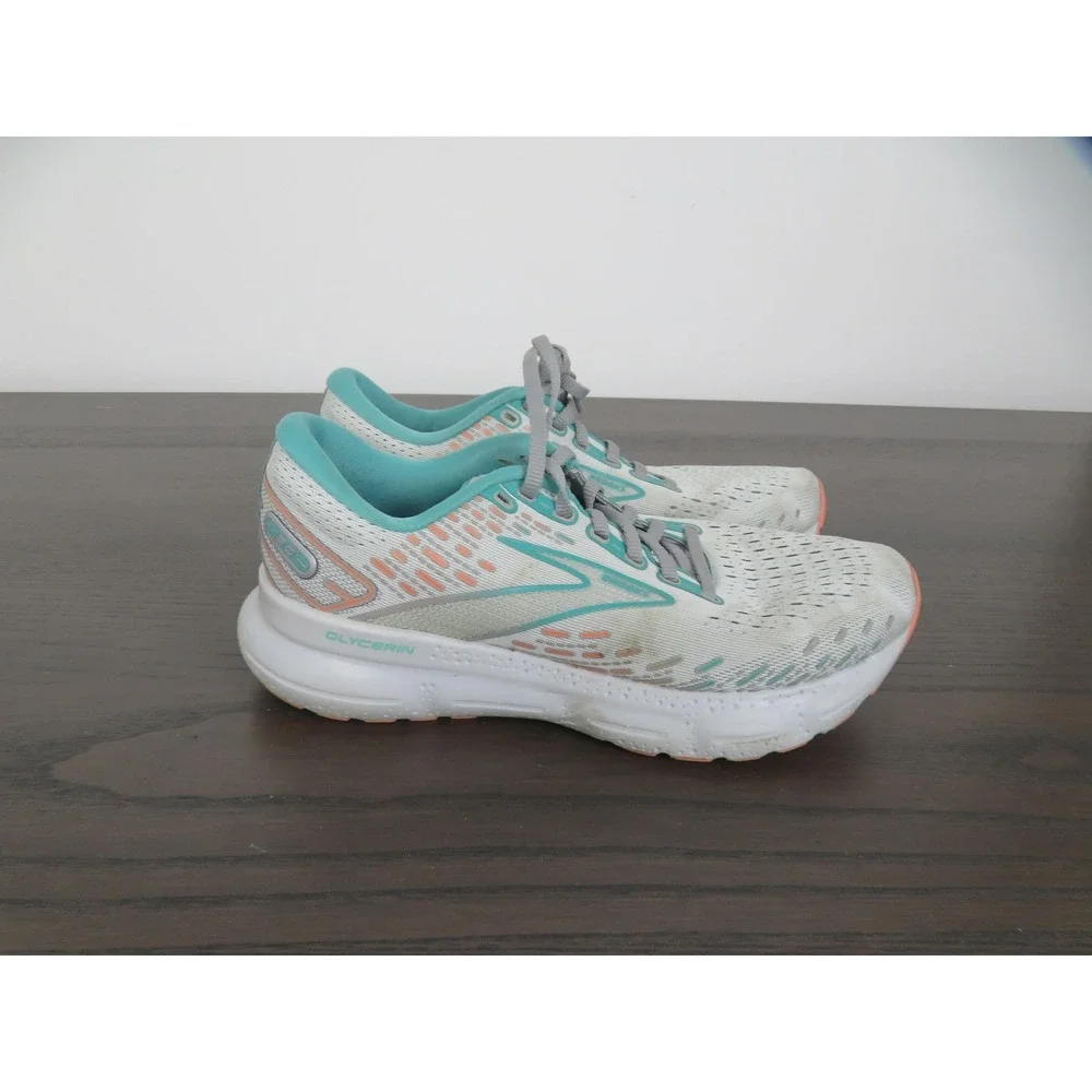 Brooks Glycerin 20 Shoes Womens 7 Gray Running Sneakers Road 1203691B061 Gym